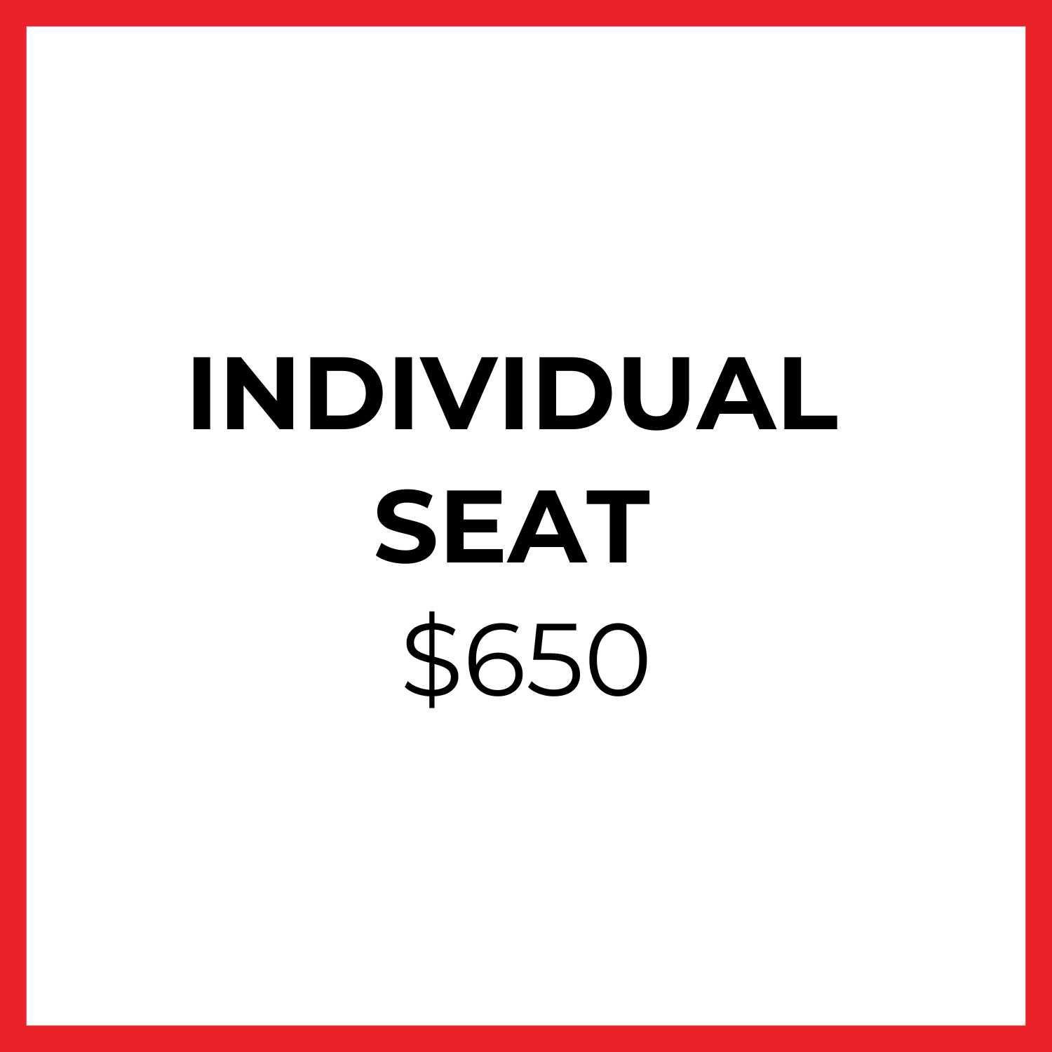 auction 2024 – individual seat